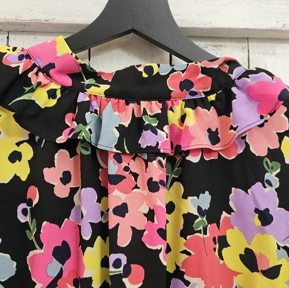 Kate Spade Wildflower Bouquet Blouse LARGE - Picture 7 of 8